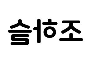 KPOP idol LOONA  하슬 (Jo Ha-seul, HaSeul) Printable Hangul name fan sign, fanboard resources for concert Reversed