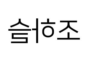 KPOP idol LOONA  하슬 (Jo Ha-seul, HaSeul) Printable Hangul name fan sign, fanboard resources for LED Reversed
