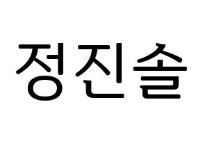 KPOP idol LOONA  진솔 (Jung Jin-soul, JinSoul) Printable Hangul name fan sign, fanboard resources for LED Normal