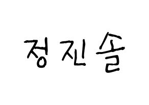 KPOP idol LOONA  진솔 (Jung Jin-soul, JinSoul) Printable Hangul name fan sign, fanboard resources for light sticks Normal