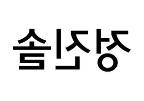 KPOP idol LOONA  진솔 (Jung Jin-soul, JinSoul) Printable Hangul name Fansign Fanboard resources for concert Reversed