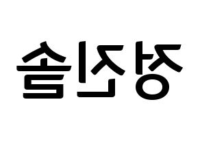 KPOP idol LOONA  진솔 (Jung Jin-soul, JinSoul) Printable Hangul name fan sign, fanboard resources for concert Reversed