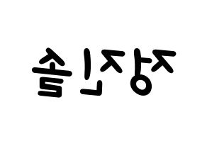 KPOP idol LOONA  진솔 (Jung Jin-soul, JinSoul) Printable Hangul name fan sign, fanboard resources for light sticks Reversed
