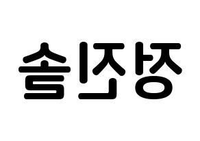 KPOP idol LOONA  진솔 (Jung Jin-soul, JinSoul) Printable Hangul name fan sign, fanboard resources for concert Reversed