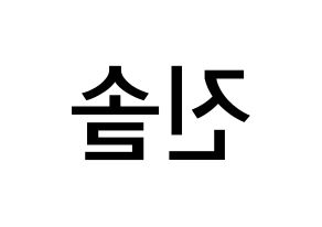 KPOP idol LOONA  진솔 (Jung Jin-soul, JinSoul) Printable Hangul name Fansign Fanboard resources for concert Reversed