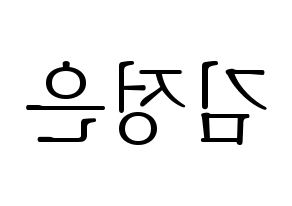 KPOP idol LOONA  김립 (Kim Jeong-eun, Kim Lip) Printable Hangul name fan sign & fan board resources Reversed