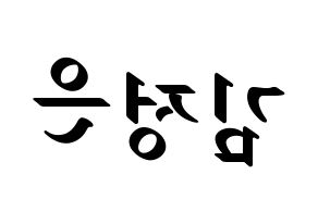 KPOP idol LOONA  김립 (Kim Jeong-eun, Kim Lip) Printable Hangul name fan sign, fanboard resources for LED Reversed