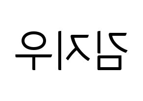 KPOP idol LOONA  츄 (Kim Ji-woo, Chuu) Printable Hangul name fan sign, fanboard resources for light sticks Reversed