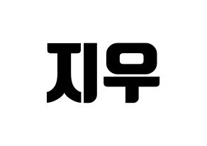 KPOP idol LOONA  츄 (Kim Ji-woo, Chuu) Printable Hangul name fan sign, fanboard resources for light sticks Normal
