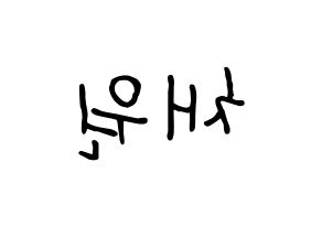 KPOP idol LOONA  고원 (Park Chae-won, Go Won) Printable Hangul name fan sign, fanboard resources for concert Reversed