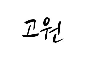 KPOP idol LOONA  고원 (Park Chae-won, Go Won) Printable Hangul name fan sign, fanboard resources for concert Normal