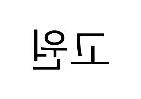 KPOP idol LOONA  고원 (Park Chae-won, Go Won) Printable Hangul name fan sign, fanboard resources for LED Reversed