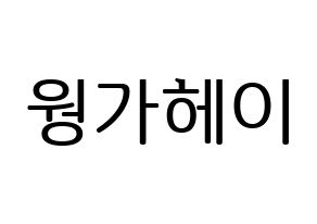 KPOP idol LOONA  비비 (Wong Ga-hei, ViVi) Printable Hangul name fan sign, fanboard resources for LED Normal