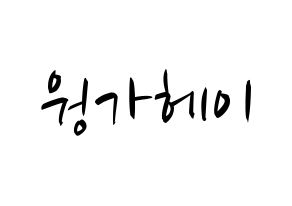 KPOP idol LOONA  비비 (Wong Ga-hei, ViVi) Printable Hangul name fan sign, fanboard resources for concert Normal