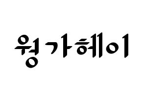 KPOP idol LOONA  비비 (Wong Ga-hei, ViVi) Printable Hangul name fan sign, fanboard resources for LED Normal