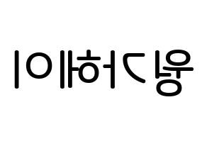 KPOP idol LOONA  비비 (Wong Ga-hei, ViVi) Printable Hangul name Fansign Fanboard resources for concert Reversed
