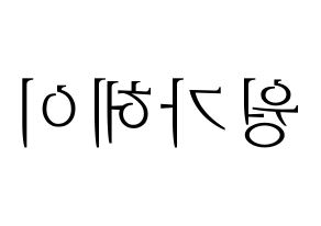 KPOP idol LOONA  비비 (Wong Ga-hei, ViVi) Printable Hangul name fan sign & fan board resources Reversed