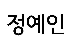 KPOP idol LOVELYZ  예인 (Jeong Ye-in, Yein) Printable Hangul name Fansign Fanboard resources for concert Normal