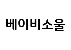 KPOP idol LOVELYZ  베이비소울 (Lee Su-jeong, Babysoul) Printable Hangul name fan sign, fanboard resources for concert Normal