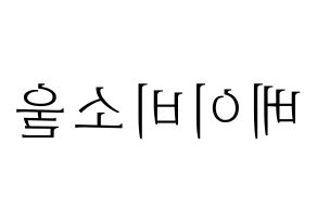 KPOP idol LOVELYZ  베이비소울 (Lee Su-jeong, Babysoul) Printable Hangul name fan sign & fan board resources Reversed