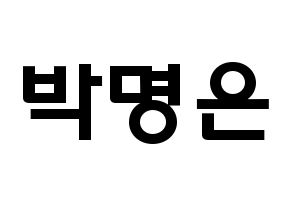 KPOP idol LOVELYZ  진 (Park Myung-eun, JIN) Printable Hangul name fan sign & fan board resources Normal