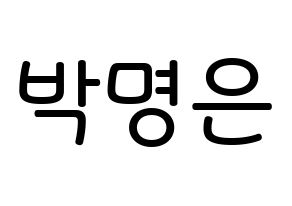 KPOP idol LOVELYZ  진 (Park Myung-eun, JIN) Printable Hangul name Fansign Fanboard resources for concert Normal