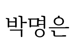 KPOP idol LOVELYZ  진 (Park Myung-eun, JIN) Printable Hangul name fan sign & fan board resources Normal