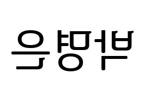 KPOP idol LOVELYZ  진 (Park Myung-eun, JIN) Printable Hangul name fan sign, fanboard resources for LED Reversed