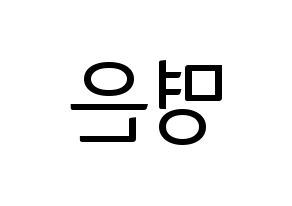 KPOP idol LOVELYZ  진 (Park Myung-eun, JIN) Printable Hangul name fan sign, fanboard resources for light sticks Reversed