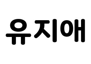 KPOP idol LOVELYZ  지애 (Yoo Ji-ae, Jiae) Printable Hangul name fan sign & fan board resources Normal