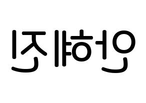 KPOP idol Mamamoo  화사 (Ahn Hye-jin, Hwasa) Printable Hangul name Fansign Fanboard resources for concert Reversed