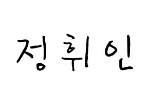 KPOP idol Mamamoo  휘인 (Jung Whee-in, Wheein) Printable Hangul name fan sign, fanboard resources for concert Normal