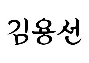 KPOP idol Mamamoo  솔라 (Kim Yong-sun, Solar) Printable Hangul name fan sign, fanboard resources for concert Normal