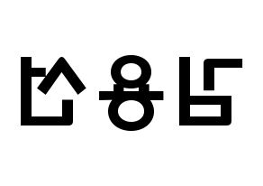 KPOP idol Mamamoo  솔라 (Kim Yong-sun, Solar) Printable Hangul name fan sign & fan board resources Reversed