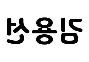 KPOP idol Mamamoo  솔라 (Kim Yong-sun, Solar) Printable Hangul name fan sign & fan board resources Reversed
