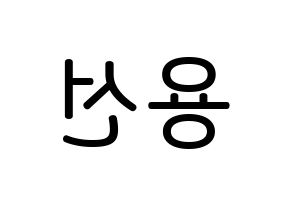 KPOP idol Mamamoo  솔라 (Kim Yong-sun, Solar) Printable Hangul name Fansign Fanboard resources for concert Reversed