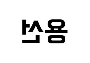 KPOP idol Mamamoo  솔라 (Kim Yong-sun, Solar) Printable Hangul name fan sign, fanboard resources for concert Reversed