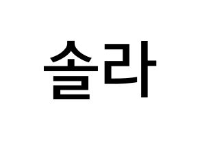 KPOP idol Mamamoo  솔라 (Kim Yong-sun, Solar) Printable Hangul name Fansign Fanboard resources for concert Normal