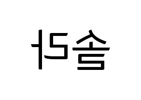 KPOP idol Mamamoo  솔라 (Kim Yong-sun, Solar) Printable Hangul name fan sign, fanboard resources for light sticks Reversed