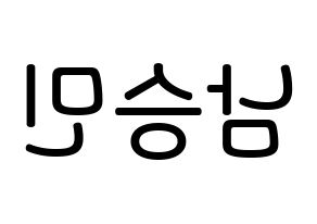 KPOP idol MCND  빅 (Nam Sung-min, Bic) Printable Hangul name Fansign Fanboard resources for concert Reversed