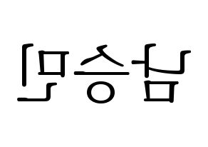 KPOP idol MCND  빅 (Nam Sung-min, Bic) Printable Hangul name fan sign & fan board resources Reversed