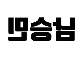 KPOP idol MCND  빅 (Nam Sung-min, Bic) Printable Hangul name fan sign, fanboard resources for light sticks Reversed