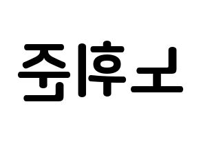 KPOP idol MCND  휘준 (No Hui-jun, Huijun) Printable Hangul name fan sign, fanboard resources for concert Reversed