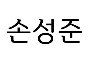 KPOP idol MCND  캐슬제이 (Son Seong-jun, Castle J) Printable Hangul name fan sign, fanboard resources for LED Normal