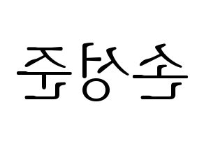 KPOP idol MCND  캐슬제이 (Son Seong-jun, Castle J) Printable Hangul name fan sign & fan board resources Reversed