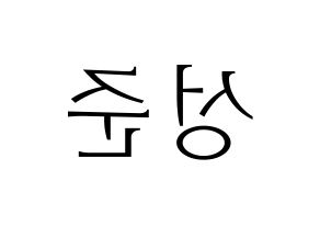 KPOP idol MCND  캐슬제이 (Son Seong-jun, Castle J) Printable Hangul name fan sign & fan board resources Reversed