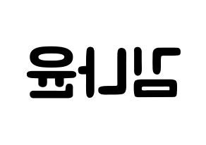 KPOP idol MOMOLAND  나윤 (Kim Na-yun, Nayun) Printable Hangul name fan sign & fan board resources Reversed