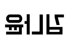 KPOP idol MOMOLAND  나윤 (Kim Na-yun, Nayun) Printable Hangul name fan sign, fanboard resources for light sticks Reversed