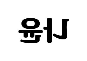KPOP idol MOMOLAND  나윤 (Kim Na-yun, Nayun) Printable Hangul name fan sign, fanboard resources for light sticks Reversed