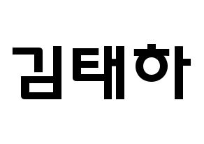 KPOP idol MOMOLAND  태하 (Kim Tae-ha, Taeha) Printable Hangul name fan sign & fan board resources Normal
